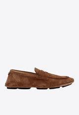 Dolce & Gabbana Suede Penny Loafers Brown A50599AS707_80024_Brown_29844939