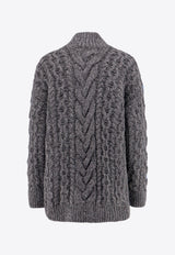 Stella McCartney Two-Tone Cable Knit Sweater Blue 6K08373S2516_8490_Blue_29845163