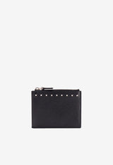 Valentino Rockstud Leather Cardholder Black 6Y2P0V19PDX_0NO_Black_29839637
