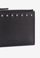 Valentino Rockstud Leather Cardholder Black 6Y2P0V19PDX_0NO_Black_29839637