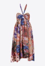 Zimmermann Devi Paisley Print Halterneck Midi Silk Dress Multicolor 7114DSS231_PTPS_MultiColour_29847665
