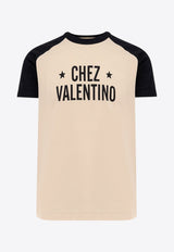 Valentino Chez Logo T-shirt Beige 7V3MG17DAYCQT3_Burro/nero_29841732