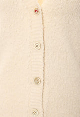 Maison Margiela Knitted V-neck Cardigan Cream SI0GP0002S17664_101_White_29841835