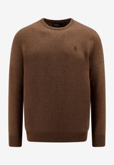 Polo Ralph Lauren Logo Embroidered Wool Sweater Brown 710876714_012_Brown_29840371