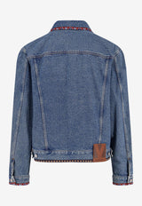 Valentino Embroidered Denim Jacket Blue 7V3DC04QB0W558_Medium blue denim_29843082