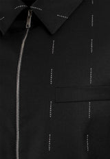 Givenchy Logo Jacquard Zip-Up Jacket Black BM30DZ14UW_001_Black_29846297