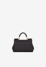 Dolce & Gabbana Small Sicily Leather Top Handle Bag Black BB7116B100180999_Black_29842386