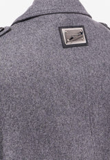 Dolce & Gabbana Double-Breasted Wool Blend Pea Coat Gray G046WTHUMUB_S8290_OneColor_29846047