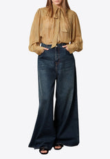 Chloè Silk Blouse with Frontal-Bow Beige C24AHT7001_736_Beige_29847052