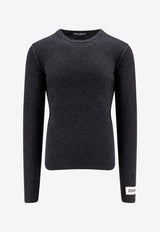Dolce & Gabbana Ribbed Knit Wool Blend Sweater Gray GXX64TJFMDZ_S8292_Grey_29845120