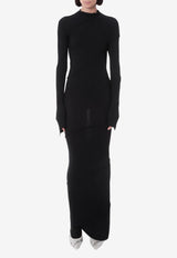 Balenciaga Ribbed Maxi Dress Black 751094T5199_1000_Black_29846181