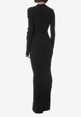 Balenciaga Ribbed Maxi Dress Black 751094T5199_1000_Black_29846181
