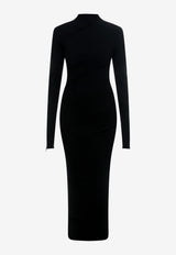 Balenciaga Ribbed Maxi Dress Black 751094T5199_1000_Black_29846181