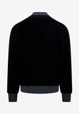 Giorgio Armani Zip-Up Velvet Bomber Jacket Black 3WGOB0AST0025_UC99_Black_29840315