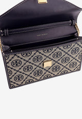 Tory Burch T-Monogram Envelope Chain Clutch Navy 165016405_Tory navy_29841680