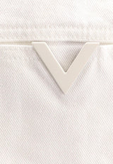 Valentino Metal V Denim Jacket White 4V0DC03MA3A_A03_White_29845944