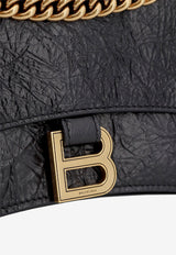 Balenciaga Small Crush Leather Shoulder Bag Black 781920210IT_1000_Black_29843439