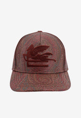 Etro Paisley Jacquard Pegaso Baseball Caps Brown 143541728_0600_Brown_29839470