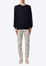 Brunello Cucinelli Cashmere Silk Crewneck Sweater Blue M2300100_CW425_Blue_29842558