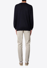 Brunello Cucinelli Cashmere Silk Crewneck Sweater Blue M2300100_CW425_Blue_29842558