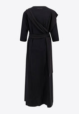 MM6 Maison Margiela Belted Maxi Dress Black S52CT0791S43455900_Black_29842443