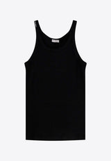 Dolce & Gabbana Logo Label Ribbed Tank Top Black M8C19JONN96_N0000_Black_29839554