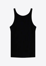 Dolce & Gabbana Logo Label Ribbed Tank Top Black M8C19JONN96_N0000_Black_29839554