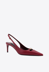 Dolce & Gabbana Lollo 60 Leather Slingback Pumps Bordeaux CG0796A195380346_Bordeaux_29844622