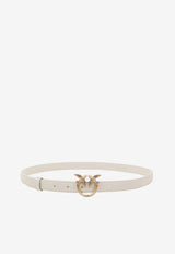 PINKO Love Berry Leather Belt White 100143A0F1_Z14Q_White_29838829