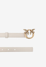 PINKO Love Berry Leather Belt White 100143A0F1_Z14Q_White_29838829