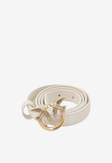 PINKO Love Berry Leather Belt White 100143A0F1_Z14Q_White_29838829