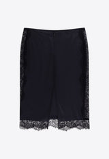Tom Ford Lace-Trimmed Mini Silk Skirt Black GC5812FAX1095LB999_Black_29840615