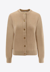 Burberry Clara Cashmere-Blend Cardigan Beige 8112121B8626_FLAX_29838715