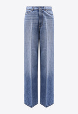 Stella McCartney Wide-Leg Jeans with Logo-Embroidery Blue 6D04133SQH273SQH274153_Vintage blue_29838902