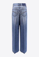 Stella McCartney Wide-Leg Jeans with Logo-Embroidery Blue 6D04133SQH273SQH274153_Vintage blue_29838902