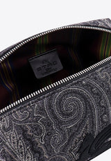 Etro Medium Arnica Paisley Jacquard Pouch Bag Black 103897864_0011_Black_29840804