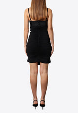 Dolce & Gabbana Satin Draped Mini Dress Black F6JSVTFUIAU_N0000_OneColor_29842398