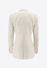Tom Ford Striped Double-Breasted Wool-Blend Blazer White GI2971FAX1158_XECBL_White_29844528