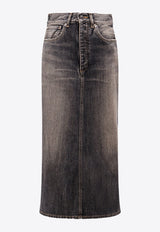 Balenciaga Intertwining Lace Midi Denim Skirt Gray 831713TSW67_1441_Grey_29847392