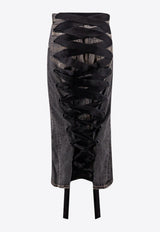 Balenciaga Intertwining Lace Midi Denim Skirt Gray 831713TSW67_1441_Grey_29847392
