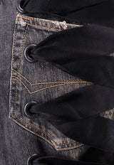 Balenciaga Intertwining Lace Midi Denim Skirt Gray 831713TSW67_1441_Grey_29847392