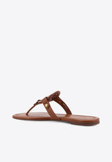 Tory Burch Miller Leather Thong Sandals Brown 50008694204_Vachett_29845709