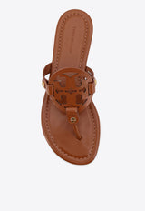 Tory Burch Miller Leather Thong Sandals Brown 50008694204_Vachett_29845709