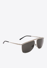 Saint Laurent Victorie Aviator Sunglasses Gray 832552Y9969_8100_Silver_31314805