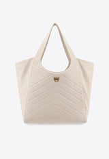 PINKO Quilted Leather Tote Bag Ivory 104536A2AO_Z14Q_BIA_29843840