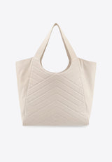 PINKO Quilted Leather Tote Bag Ivory 104536A2AO_Z14Q_BIA_29843840