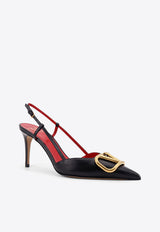 Valentino VLogo 80 Leather Slingback Pumps Black 7W2S0R01DSH0NO_Black_29841083