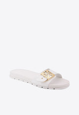 Tory Burch Leather Buckle Slides White 157872100_White / Gold_29839291