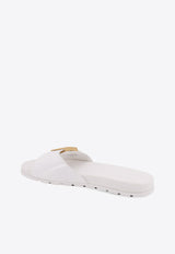 Tory Burch Leather Buckle Slides White 157872100_White / Gold_29839291