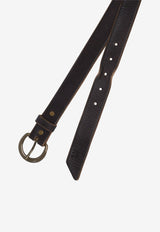 Ralph Lauren Buckled Leather Belt Brown 417506289001BROWN_76572